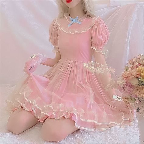 Fairy Gown, Kawaii Harajuku Fashion, Kawaii Outfits, Kawaii Harajuku, Chiffon Fashion, Kawaii Fashion Outfits, Kawaii Dress, Kawaii Style, Kawaii Clothes