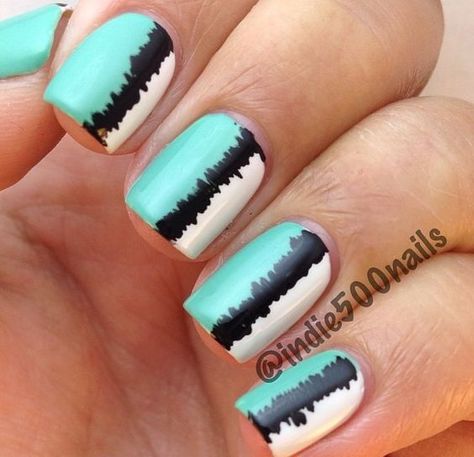 Sharpie Nail Art Design Sharpie Nail Art, Sharpie Nails, Nagellack Trends, Her Nails, Striped Nails, Get Nails, Cute Nail Art, Funky Nails, Cute Nail Designs