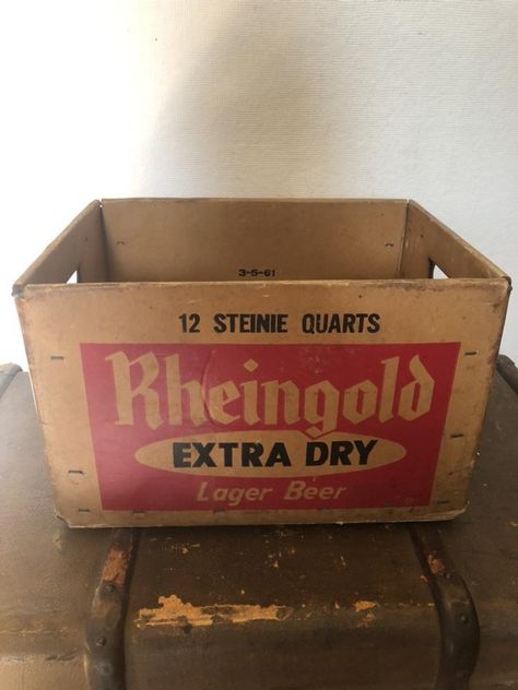 Vintage Rheingold Cardboard Beer Case | Etsy Beer Case, Lager Beer, Travel Box, Organization Boxes, Wire Baskets, Linen Closet, Nautical Theme, Etsy Australia, Etsy Store