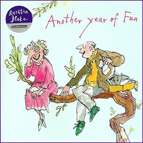 Woodmansterne Anniversary Card (WDM0872) - Another Year Of Fun - Having a Giggle - Couple in Tree - Quentin Blake : Amazon.co.uk: Stationery & Office Supplies Fun Anniversary Cards, Quentin Blake Illustrations, Happy Wedding Anniversary Wishes, Happy Anniversary Quotes, Happy Anniversary Wishes, Quentin Blake, Wedding Anniversary Wishes, Happy Anniversary Cards, Anniversary Greeting Cards