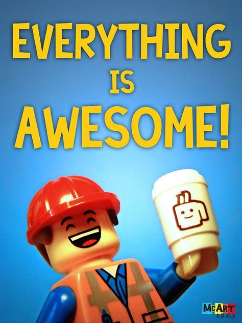 Everything is Awesome - and that goes for the LEGO Movie game too! Description from pinterest.com. I searched for this on bing.com/images Lego Movie Quotes, Lego Hacks, Lego Film, Christmas Mosaics, Lego Christmas, Lego Movie 2, Film D'animation, Lego Party, Movie Party