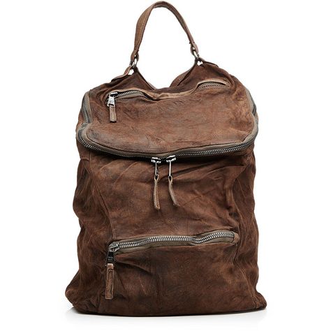 Giorgio Brato Leather Backpack ($410) ❤ liked on Polyvore featuring bags, backpacks, brown, leather knapsack, brown leather rucksack, zip top bag, leather zipper backpack and distressed leather backpack Distressed Leather Bag, Men's Backpacks, Brown Leather Backpack, Leather Rucksack, Backpacking Packing, Brown Brown, Men's Bags, Zipped Bag, Mens Leather