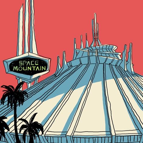 Space Mountain Pictures, Disneyland Background, Space Mountain Disneyland, Disney Space Mountain, Toontown Disneyland, Notion Pictures, Disneyland Images, Disneyland Scrapbook, Disney Mural