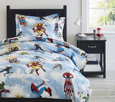 Kids Duvet Covers | Pottery Barn Kids Kids Duvet, Kids Duvet Cover, Quilted Sham, Nursery Bedding, Standard Pillow, Kids Bedding, Marvel Heroes, Boys Room, Black Widow