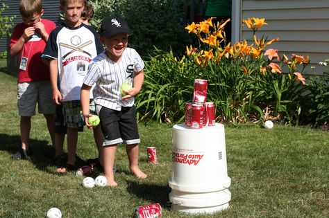 Baseball Birthday Party Games Baseball Birthday Party Games, Baseball Party Games, Baseball Party Ideas, Sports Party Games, Softball Party, Baseball Theme Birthday, Baseball Theme Party, Sports Theme Birthday, Sports Birthday Party