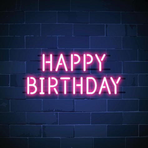 Happy birthday neon sign vector | free image by rawpixel.com / NingZk V. Signs Wallpaper, Happy Birthday Neon Sign, Birthday Neon Sign, Happy Birthday Neon, Happy Birthday Words, Signs Design, Neon Signs Quotes, Signs Quotes, Birthday Cake With Photo