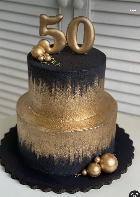 50 Birthday Ideas, Black And Gold Birthday Cake, 50th Birthday Cake For Women, 50th Birthday Cakes For Men, Statues Greek, 50th Birthday Party Ideas For Men, 50th Birthday Themes, 50th Birthday Centerpieces, Black And Gold Birthday