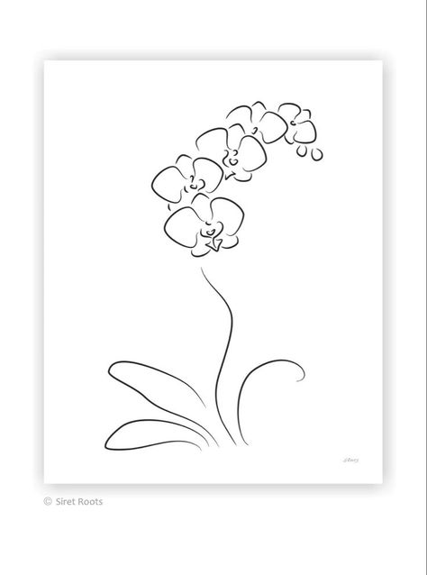 Pin by Whitney Crowther on Painting Ideas | Orchid drawing, Flower prints art, Flower line drawings Orchid Minimalist Drawing, Orchid Flower Tattoos Black And White, Simple Orchid Painting, Simple Orchid Drawing, Orchid Line Art, Orchid Drawing Simple, Orchid Line Drawing, Orchid Flower Drawing, Orchid Sketch