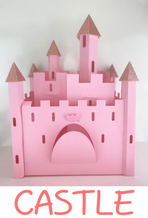 Princess Peach Castle Diy, Paper Castle Diy, Paper Castle Template, Build A Castle, Paper Castle, Castle Crafts, Castle Project, Cardstock Crafts, Diy Recycled Projects