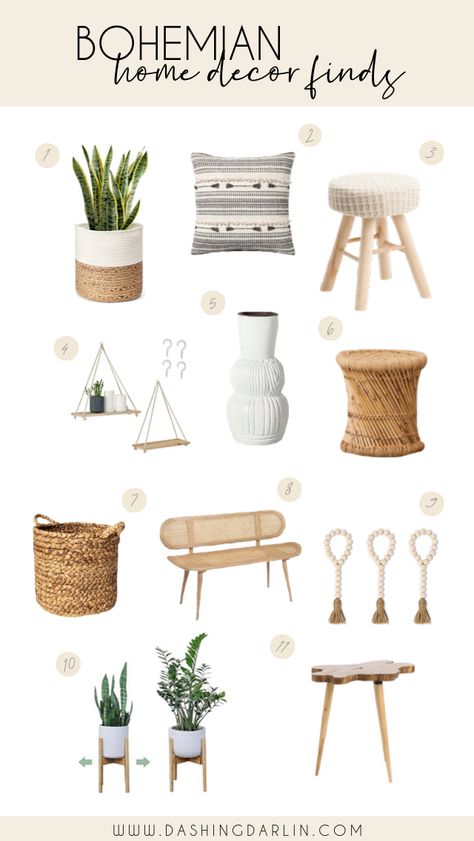 ROUNDED UP MY TOP FAVORITE HOME DECOR FINDS THAT ARE FOR ALL MY OTHER BOHEMIAN LOVERS OUT THERE. AFFORDABLE ITEMS THAT ARE EASY TO ADD TO ANY CORNER. Bathroom Natural, Natural Room, Kids Workshop, Home Decor Finds, House Vibes, Natural Decor, Dekorasi Kamar Tidur, Bohemian Home Decor, Amazon Home Decor