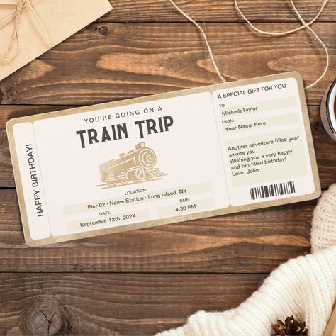 Train Tickets Aesthetic, Train Ticket Invitations, Ticket Wedding Invitations, Amsterdam Tattoo, Train Ticket, Train Trip, School Event, Train Tickets, Train Travel