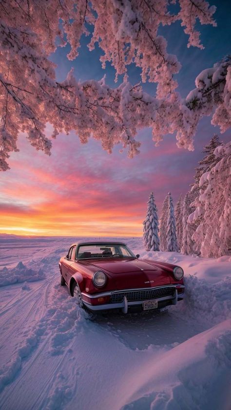 Vintage Car in Winter iPhone Wallpaper Car Wallpaper 4k Ultra Hd, Winter Iphone Wallpaper, Aesthetic Keywords, Hd Wallpapers Of Cars, Car Wallpaper 4k, Winter Iphone, Iphone Wallpaper Winter, Winter Car, Car Hd