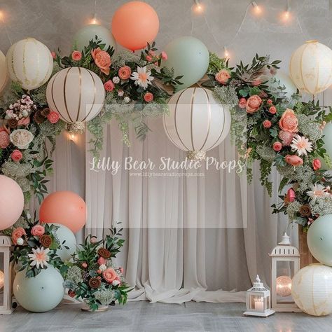 Balloon Curtains, Floral Balloons, Matte Fabric, Neoprene Rubber, Studio Props, Printed Backdrops, Fabric Backdrop, Backdrop Decorations, Backdrop Stand