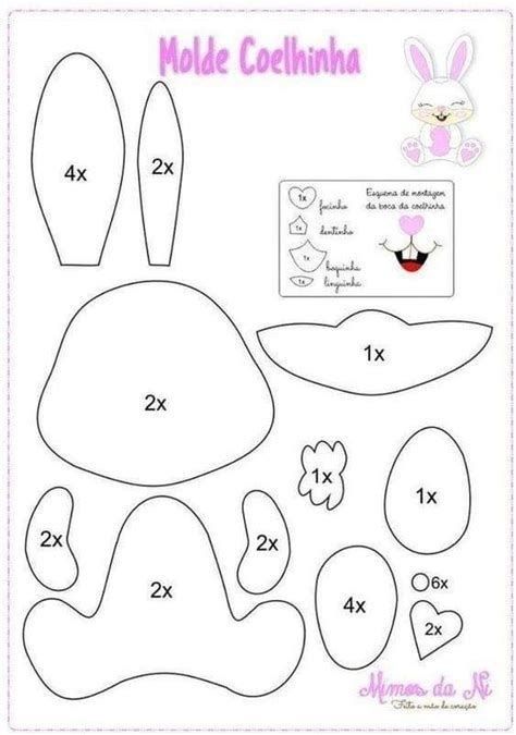 Felt Toy Patterns Free Templates, Felt Templates, Felt Toys Patterns, Felt Animal Patterns, Felt Crafts Patterns, Felt Bunny, Sewing Stuffed Animals, Felt Pattern, Felt Patterns