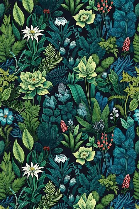 Gaze upon this beautiful floral seamless pattern. Available on Esty, Redbubble and others ....................................................................................................................................................... floral green, green plants, floral pattern, plants all over print, floral dress, dark green pattern, seamless plant pattern, green pattern, botanical pattern, floral seamless, green leaves, patterncabinet, pattern cabinet, repeatable pattern, tumbler design Green Floral Wallpaper, Green Leaf Wallpaper, Plant Background, Textile Prints Design, Floral Seamless Pattern, Botanical Wallpaper, Plant Pattern, Unique Wallpaper, Leaf Wallpaper