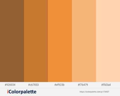 Caramel Palette, Navajo White, Potters Clay, Orange Color Palettes, Colour Theory, Caramel Color, Color Theory, Color Palettes, Color Combos