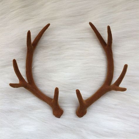 Reindeer Antlers Diy, Reindeer Horns, Foam Paper, Brown Deer, Spooky Szn, Reindeer Antlers, Desk Decoration, Animal Totems, Deer Antlers