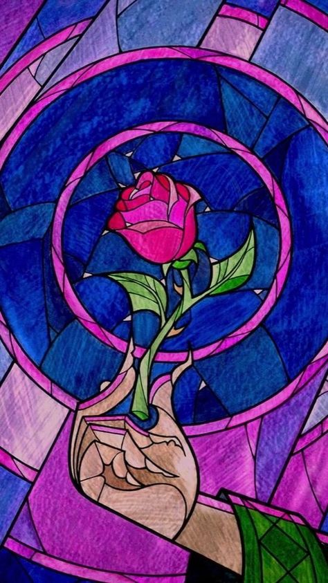 Mosaic Rose, Bella Disney, Beauty And The Beast Wallpaper, Beauty And The Beast Rose, Beast Wallpaper, Handmade Mosaic, Rose Wallpaper, The Beast, Beauty And The Beast