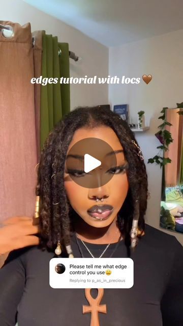 Bumayo Brimah on Instagram: "defo lasts as long as you need it to 😚 follow @lokablakshid for more locs content 🤎
.
.
.
.
.
 #explore #explorepage #locs #lokablakshid #edgestutorial #hairinspo #loccare #lochairstyles #viral #edges #edgecontrol" Edges For Locs, Locs With Edges Out, Edges On Locs, Parts For Soft Locs, Soft Locs With Beads, Locs With Edges, Edges With Locs, Ways To Style Faux Locs, Faux Locs Over Real Locs