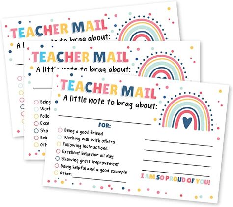 Teacher Postcards, Positive Notes Home, Behavior Cards, Classroom Incentives, Classroom Motivation, Behavior Incentives, Teacher Stamps, Notes To Parents, Teacher Appreciation Cards