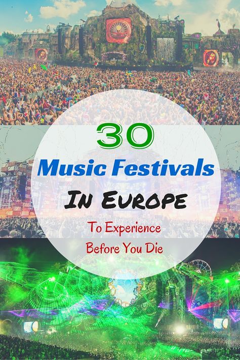 When it comes to the best music festivals in the world, Europe definitely reigns supreme.  Tomorrowland, Glastonbury, SONAR Sensation, Creamfields, EXIT, and so many more!! Read all about it here: http://www.jonesaroundtheworld.com/30-music-festivals-in-europe-to-experience-before-you-die/ European Festivals, Musica Disco, Laser Show, Funny Travel, Dance Event, Festival Camping, Festivals Around The World, Travel Clothes, Summer Music