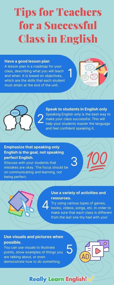 Motivating your students to learn can be difficult, but with these tips, you'll be able to keep them engaged in class and focused on their English skills. 💡🗣️ Here's a guide on how to write a lesson plan: https://www.really-learn-english.com/daily-lesson-plan-template.html #teaching #teacher #tips #classroom #classroommanagement #classroommotivation #classroomtips #teachingtips #teaching #englishteacher #teachingenglish English Teacher Lesson Plans, Classroom Motivation, English Professor, Daily Lesson Plan, English Skills, Teacher Lesson Plans, Teacher Things, Teacher Tips, English As A Second Language