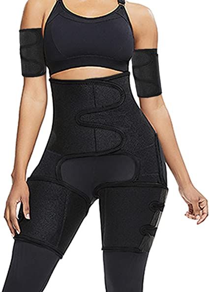 Amazon.com: Reshe 4 in 1 High Waist Arm and Thigh Wast Trainer for Women, Sweat Band Waist Trimmer Plus Size : Sports & Outdoors Waste Trainer, Pluse Size, Hip Raises, Tummy Shaper, Waist Cincher Corset, Cincher Corset, Correct Posture, Postpartum Support, Waist Trainers