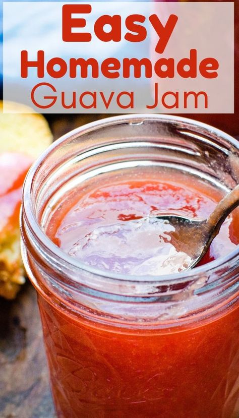 If you've got fresh guavas, make a batch of Easy Homemade Guava Jam. My mother's jam recipe is always a favorite. #guavarecipes #homemadejam Recipes With Guava Fruit, Guava Cake, Guava Recipes, Guava Jelly, Guava Jam, Guava Fruit, Jam Recipes Homemade, Boricua Recipes, Guavas