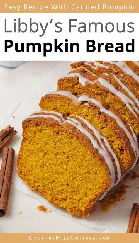 Libbys Pumpkin, Libbys Pumpkin Pie, Best Pumpkin Bread Recipe, Canned Pumpkin Recipes, Maple Icing, Easy Breakfast Brunch, Pumpkin Bread Easy, Moist Pumpkin Bread, Pumpkin Loaf