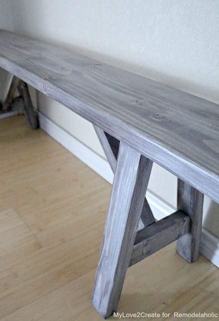 Easy Diy Bench, Diy Farmhouse Bench, Diy Bench Seat, Diy Bank, Farmhouse Bench Diy, Diy Wood Bench, Woodworking Bench Plans, Simple Woodworking Plans, Farmhouse Bench