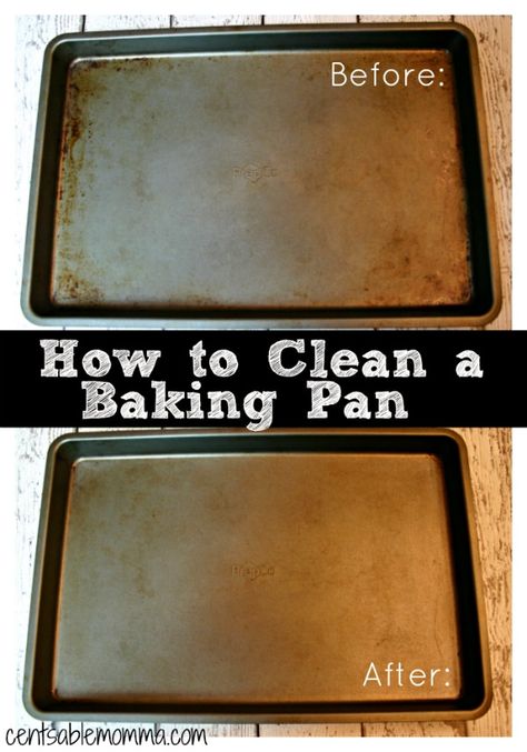 Restore your cookie sheets or baking pan to looking almost new with just a few ingredients you probably already have! miracle cleaner | scrubs | hydrogen peroxide | baking soda Tablet Recipe, Miracle Cleaner, Homemade Toilet Cleaner, Clean Baking Pans, Deep Cleaning Hacks, Cleaning Painted Walls, Glass Cooktop, Deep Cleaning Tips, Cleaning Recipes