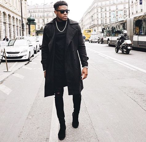 Pinterest: VivaciouslyV Black Boys Outfits, Men Shades, Black Men Fashion Urban, Black Outfit Men, Black Men Fashion Casual, Boys Outfits, Black Men Fashion Swag, Nye Outfits, Black Men Street Fashion