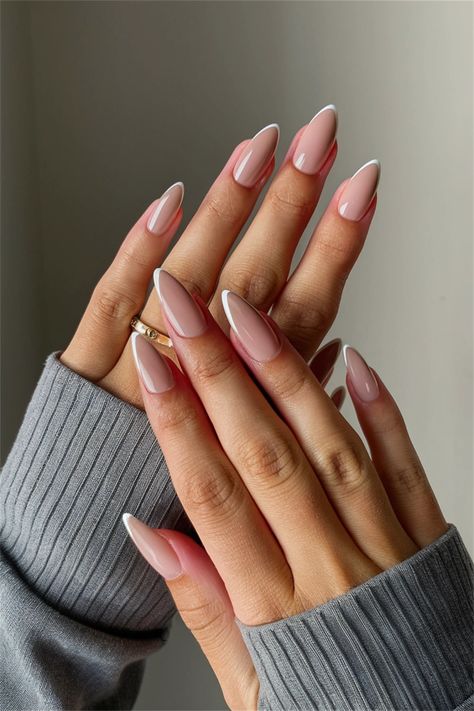 Discover the beauty of understated elegance with this chic nail design featuring neutral plain colors. These simple nail ideas elevate your style while providing a clean and polished finish. The subtle shades blend seamlessly, making them perfect for any occasion—from casual outings to formal events. Embrace minimalist beauty and let your nails speak volumes with this effortless look! Plain Elegant Nails, Winter Plain Nails, Acrylic Nails Neutral Colors, Simple Nail Ideas Neutral Colors, Neutral Nail Designs 2024, Plain Acrylic Nails Almond, Almond Nails Plain, Plain Nails Ideas, Almond Nails Neutral Colors