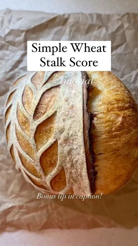 Bread Score Patterns, Sourdough Bread Score Designs, Easy Bread Scoring, Scoring Sourdough Bread With Scissors, Score Bread Patterns, Artisan Bread Scoring Patterns, Boule Sourdough Scoring, Sourdough Loaf Scoring Patterns, Bunny Sourdough Scoring