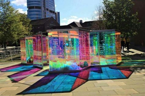 Zenith Window Films - Attractive dichroic films with changing colours Interaktives Design, Art Installation, Acrylic Sheets, Light Installation, Color Effect, Instagrammer, Land Art, Import Export, Public Art