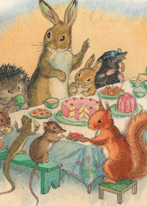 Anthro Animals, Fairy Tea Parties, Cute Animal Art, Storybook Art, Greeting Card Illustration, Fairy Doors, Fairytale Art, Card Illustration, Beatrix Potter