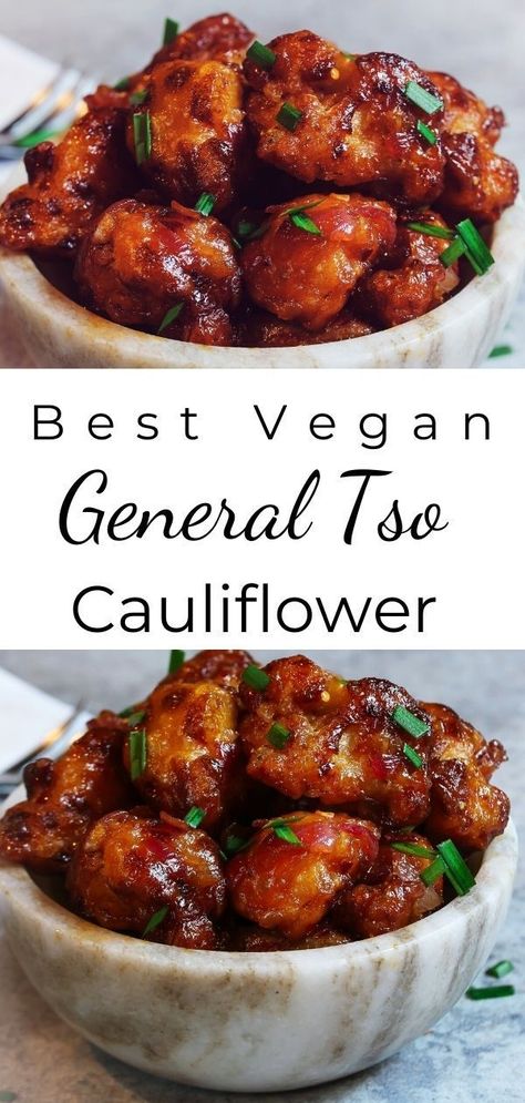 General Tso's Cauliflower, Vegan Chinese Food, Vegan Asian Recipes, Mapo Tofu, General Tso, Tasty Vegetarian Recipes, Vegan Appetizers, Vegan Cooking, Vegan Dinner Recipes