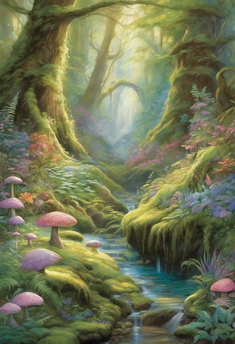 enchanted forest retreat Check more: https://paintlyx.com/enchanted-forest-retreat/ Whimsical Forest Art, Magic Forest Aesthetic, Fairy Mosaic, Fairy Forest Art, Fairy Forest Aesthetic, Enchanted Forest Aesthetic, Magical Forest Aesthetic, Enchanted Forest Wallpaper, Enchanted Forest Painting