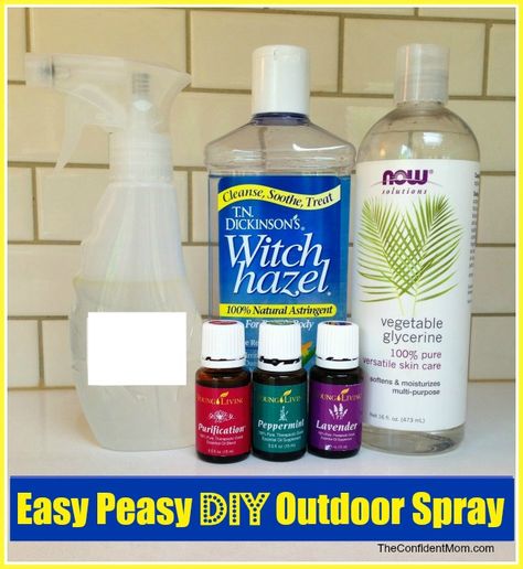 All Natural Homemade Outdoor Spray Insect Repellent Essential Oils, Homemade Bug Spray, Diy Bug Spray, Bug Spray Recipe, Natural Bug Spray, Natural Bug Repellent, Homemade Essential Oil, Young Living Essential Oils Recipes, Yl Essential Oils