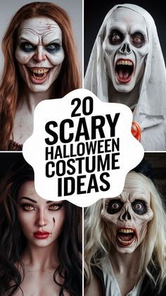 Female Monster Costume, Diy Creepy Halloween Costumes, Scary Costume Women, Simple Scary Halloween Costumes, Scary But Cute Halloween Costumes, Scary Female Halloween Costumes, Easy Scary Costumes, Scary Halloween Costume Ideas For Women, Halloween Costumes Squad