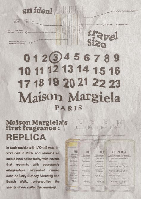 Maison Margiela Replica poster Los Angeles, Milk Aesthetic, Sewing Aesthetic, Honey Milk, Maison Margiela Replica, Sailing Day, Typo Poster, Margiela Replica, Zine Design