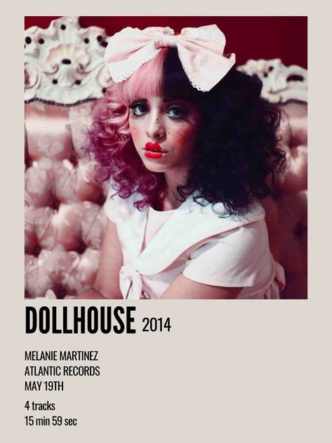 Dollhouse Song, Melanie Martinez Dollhouse, Dollhouse Melanie, Melanie Martinez Music, Melanie Martinez Songs, Polaroid Album, Aesthetic Polaroid, Grunge Posters, Minimalist Music