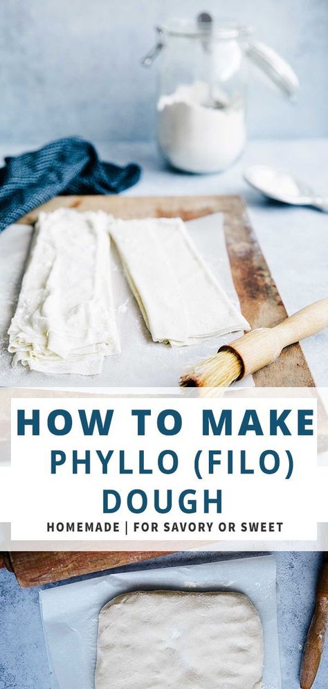 Philo Dough, Filo Pastry Recipes, Filo Dough, Pastry Dough Recipe, Phyllo Dough Recipes, Phyllo Recipes, Filo Pastry, Puff Pastry Dough, Phyllo Dough