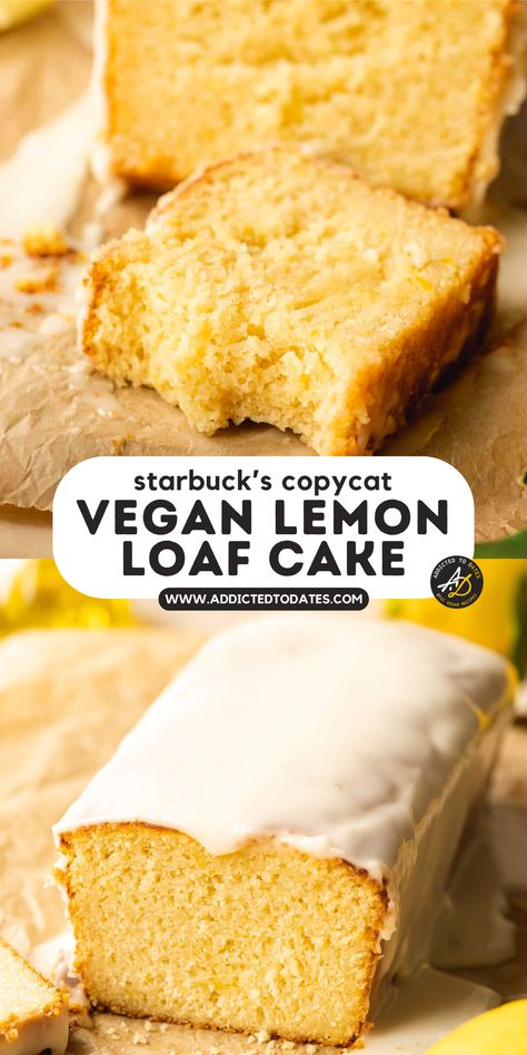 a lemon loaf with white icing on brown paper. Food Dolls Lemon Loaf, Vegan Blueberry Lemon Loaf, Vegan Lemon Loaf Cake, Vegan Slice Recipes, Healthy Lemon Loaf, Vegan Cake Icing, Vegan Lemon Desserts, Vegan Lemon Loaf, Vegan Lemon Cake