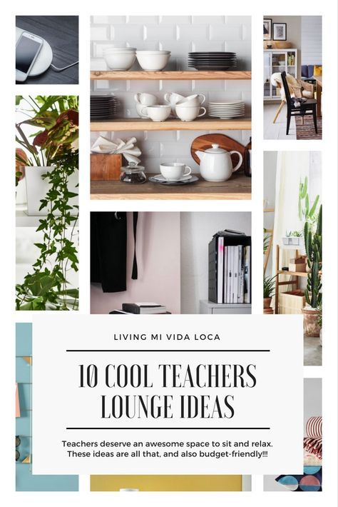 Budget friendly teachers lounge makeover ideas - LivingMiVidaLoca.com Teachers Lounge Ideas, Teachers Lounge Decor, Kids Room Makeover, Break Room Design, Break Room Decor, Teachers Lounge Makeover, Lounge Makeover, Staff Lounge, Ikea Kids Room