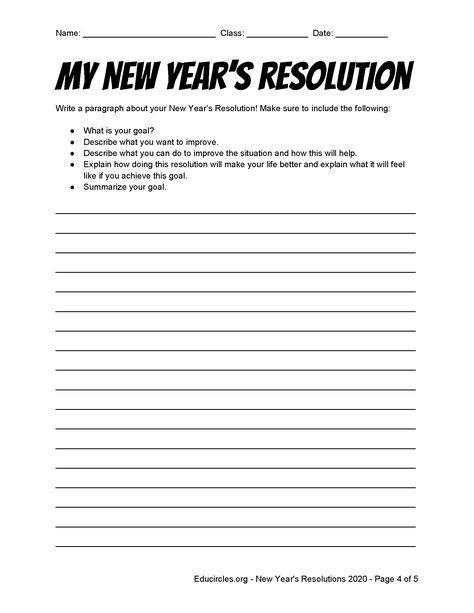 Write out a paragraph describing your New Year Resolution Students are given space to write a paragraph about their New Year’s Resolution!  The handout gives prompts to help them organize their paragraph and to include enough supporting details to develop their idea New Year Resolution Essay, New Years Resolutions Ideas, What Is A Goal, Motivational Letter, Writing Conventions, Supporting Details, Review Essay, New Year Resolution, Paragraph Essay