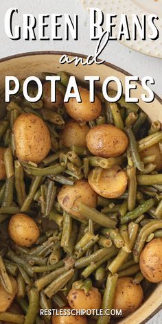 Green Bean And Potato Recipe Crock Pot, Green Beans And Mashed Potatoes, Easy Green Beans And Potatoes, Garden Green Beans In Crockpot, Green Beans And Red Potatoes Stove, Southern Fresh Green Beans Recipe, Green Beans With New Potatoes, New Potatoes And Green Beans Recipes, Green Bean And Potato Recipes