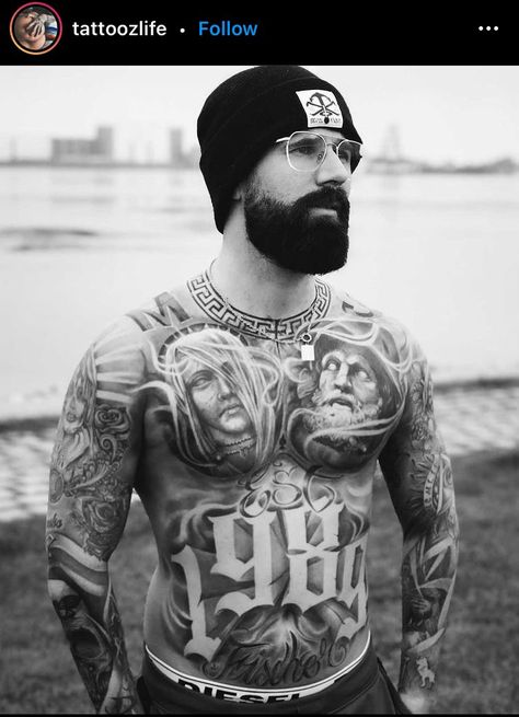 Men’s Chest Tattoos Ideas, Mens Full Stomach Tattoo, Belly Tattoos For Men, Men’s Stomach Tattoo Ideas, Mexican Stomach Tattoo, Stomach Tattoo Ideas For Men, Mens Belly Tattoo, Full Torso Tattoo Men, Chest Sleeve Tattoo Men