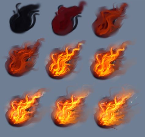 http://conceptcookie.deviantart.com/art/Fire-tutorial-397154009 Fire Flames, Fire Painting, Seni Cat Air, Airbrush Art, Digital Painting Tutorials, 판타지 아트, 2d Art, Realistic Drawings, Digital Art Tutorial