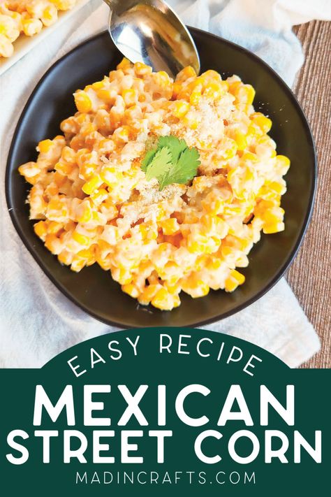 Elote Corn Recipe Crock Pot, Slow Cooker Mexican Street Corn Casserole, Street Corn Skillet Pioneer Woman, Mexican Corn In Crockpot, Crock Pot Mexican Corn, Mexican Side Dishes Crock Pot, Recipe For Street Corn, Mexican Street Corn From Frozen Corn, Street Corn In Crock Pot